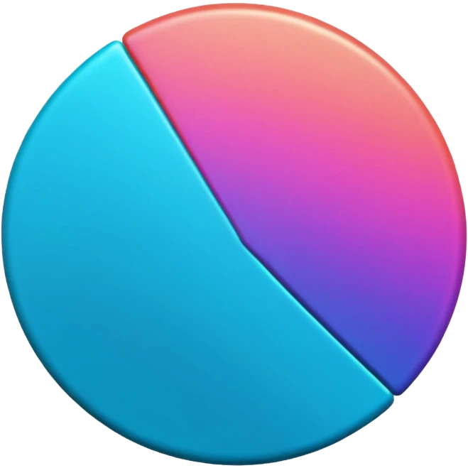 Credit coin in gradient of turquoise, blue, pink, purple, and coral as the main surface 3d rotate emoji