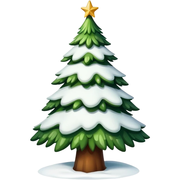Christmas tree with snow on it emoji