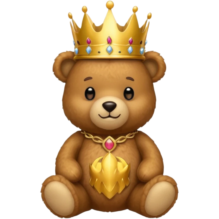 King teddy bear emoji