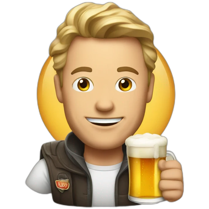 Ilon musk with beer emoji