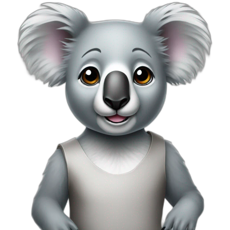 smart thin math koala emoji