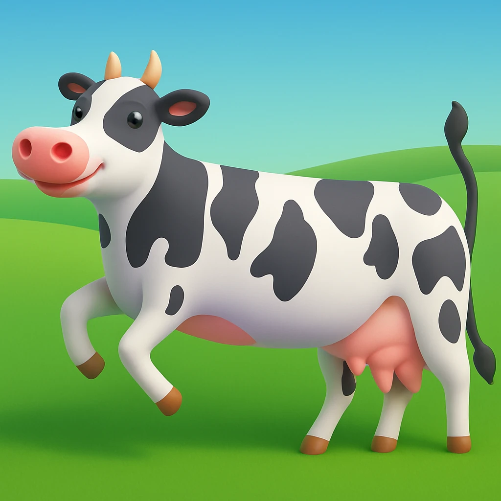 Make the image have a green grass field background in the style of microsoft style 3d fluent emojis emoji