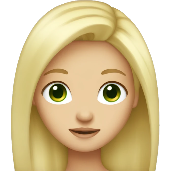 blonde hair green eye girl emoji
