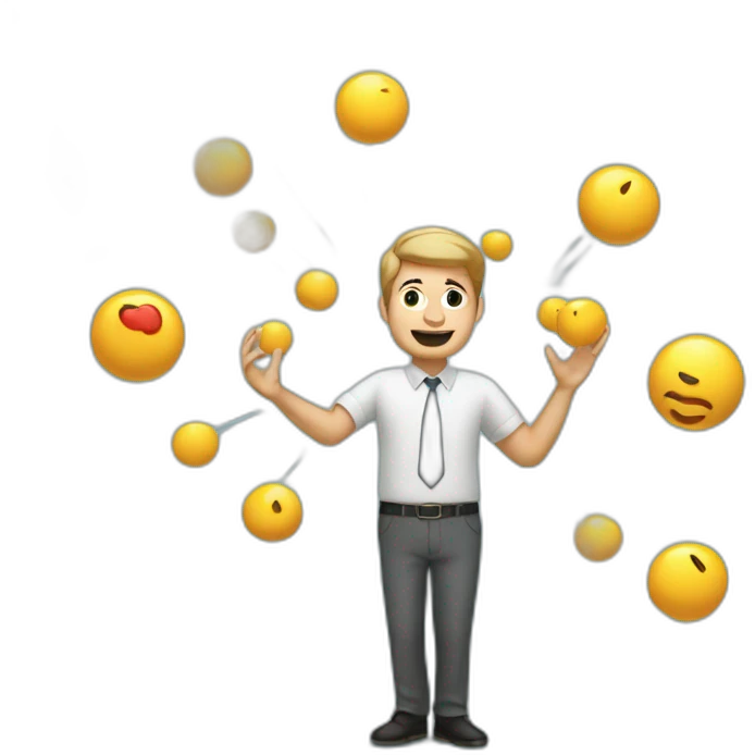 data engineer juggling bytes emoji