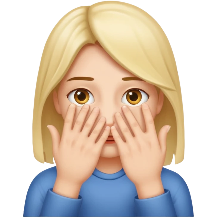 Covering the face with hands and peeping through your finger emoji