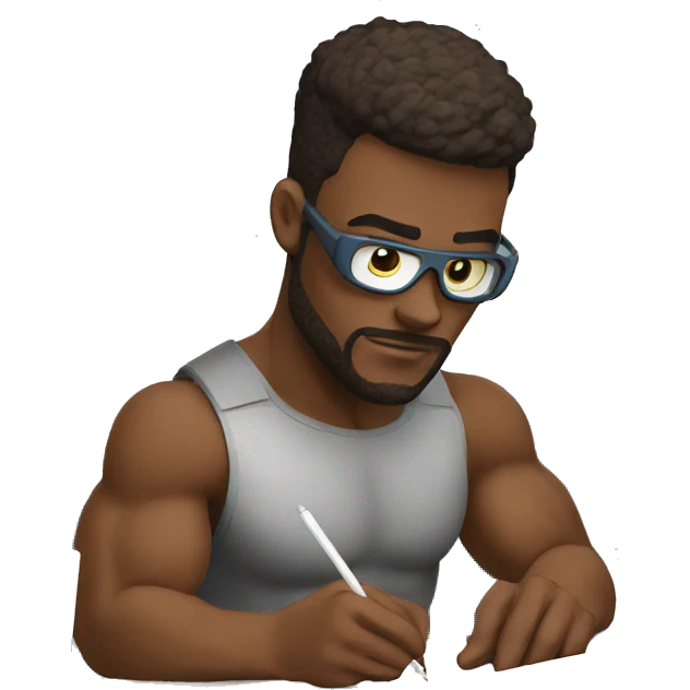 superhero writing on paper emoji