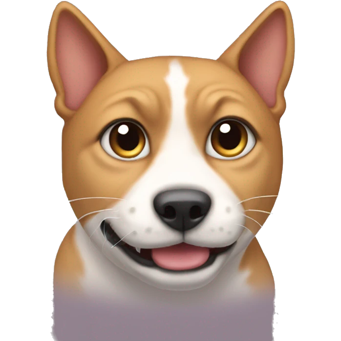 Half cat half dog emoji