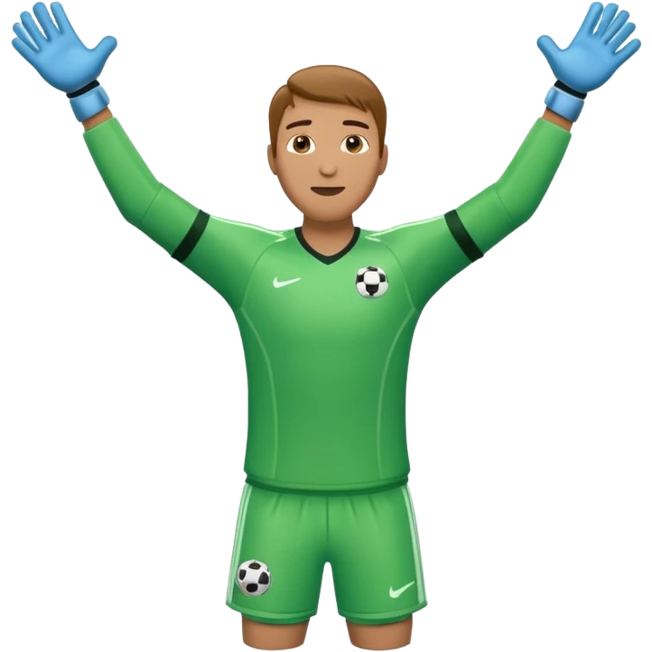 soccer goalkeeper full body arms out wide emoji