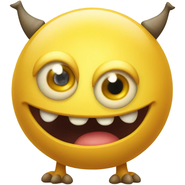 kind funny yellow baby monster sticker  emoji
