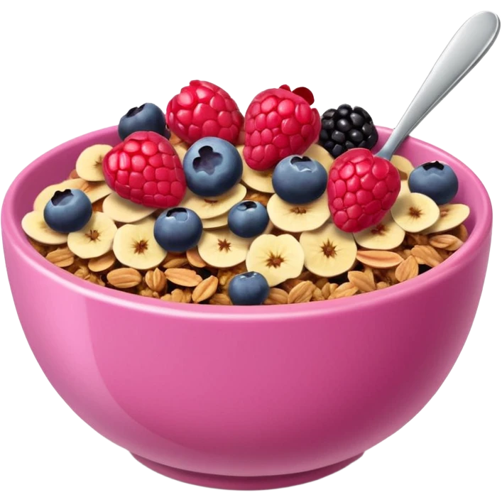 pink granola bowl emoji