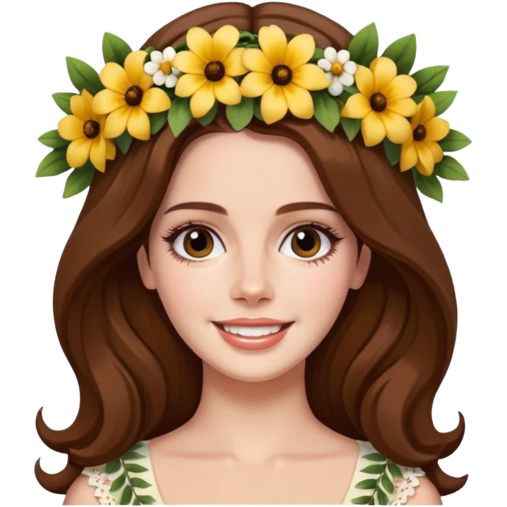 lana del rey with a flower crown emoji