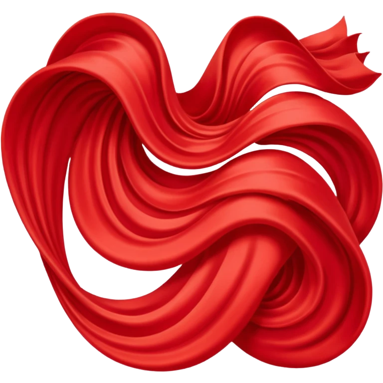 Red silk whirling through the wind. emoji