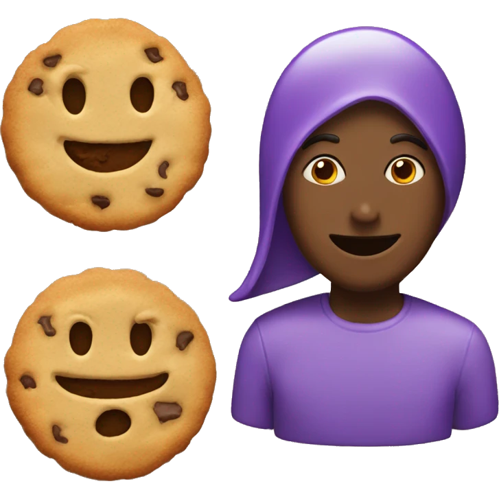 Cookie and eggplant  emoji