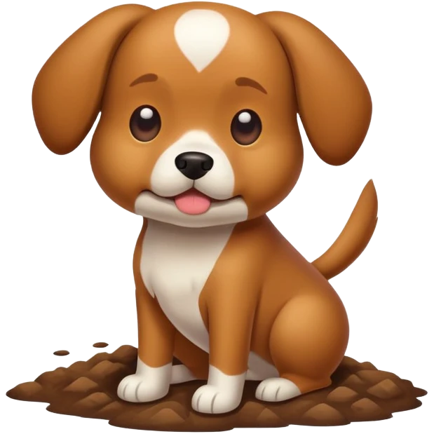 dog pooping coming out  emoji