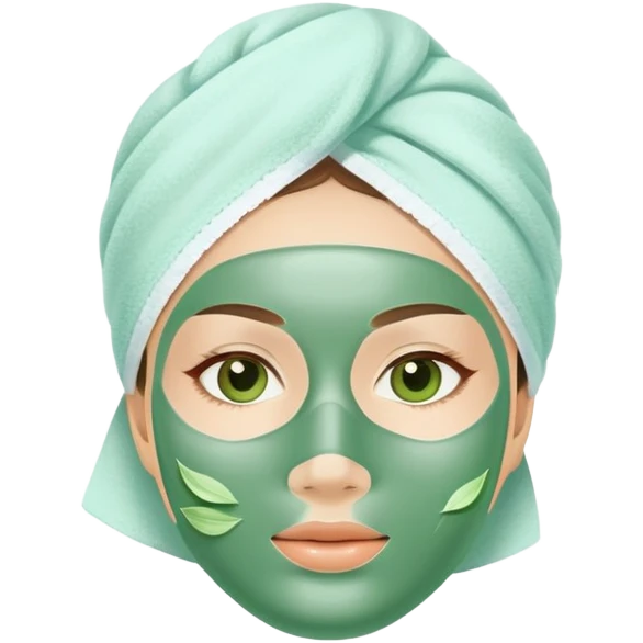 Natural spa treatment face mask emoji
