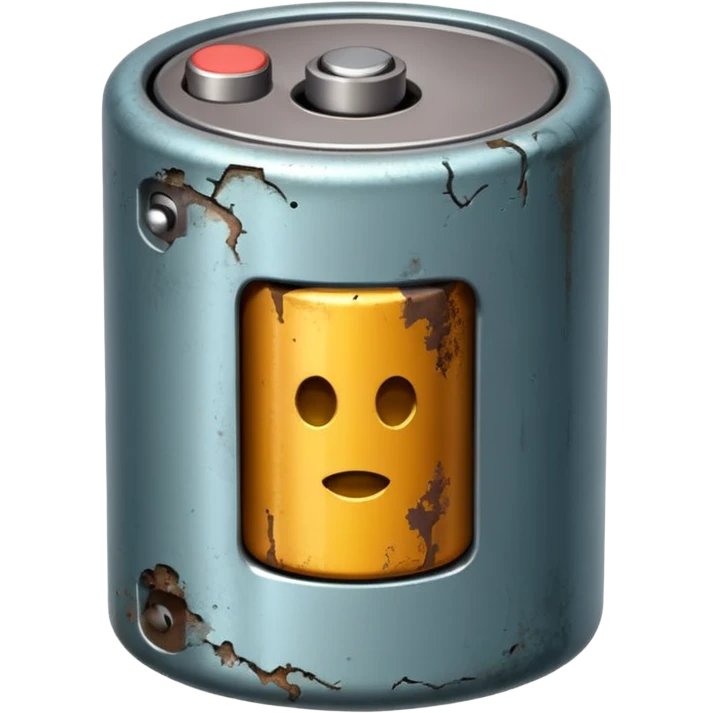realistic small battery emoji