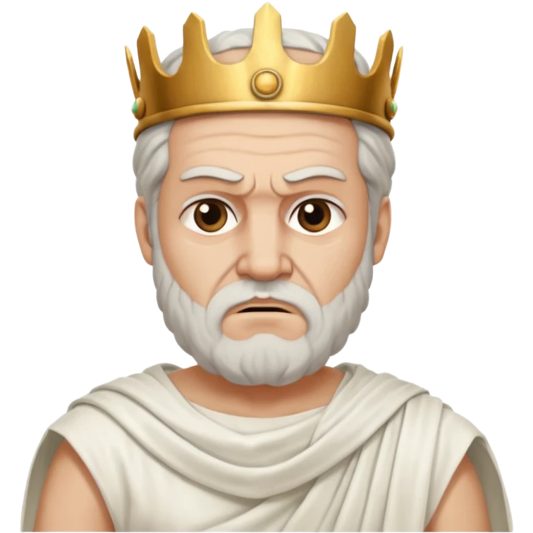 evil ancient greek king with toga emoji