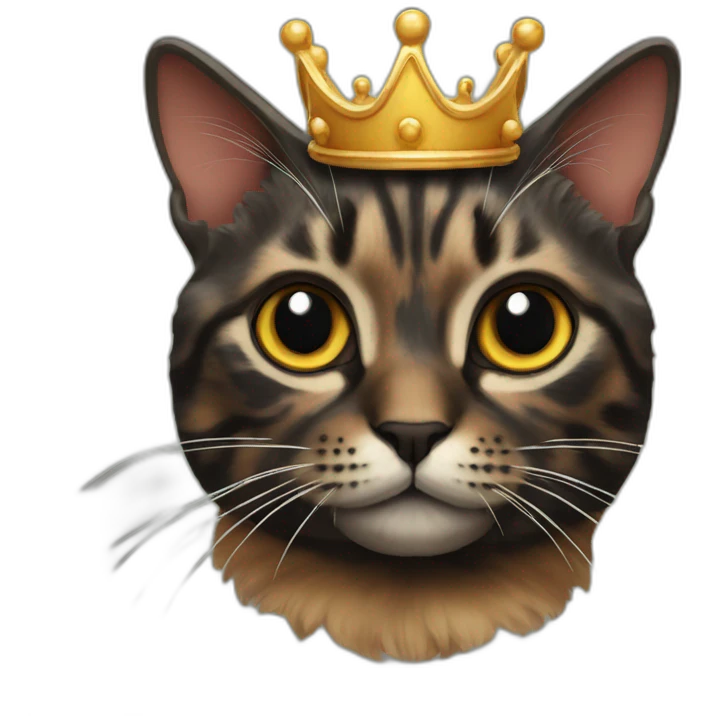 Cat tortoiseshell crown emoji