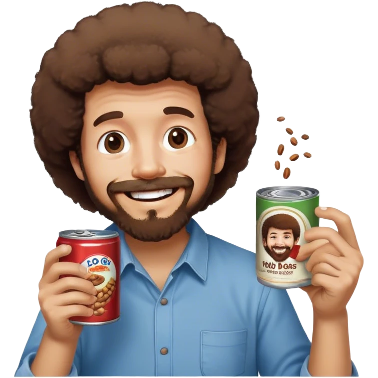 BOB ROSS EATING BEANS emoji