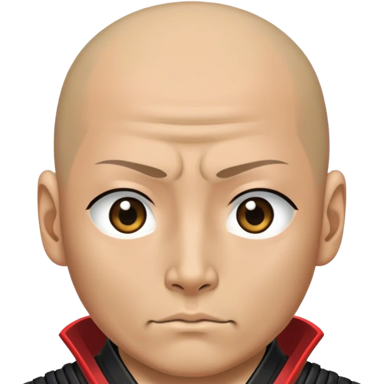 No hair samurai emoji
