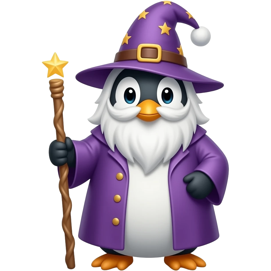 Penguin Wizard emoji