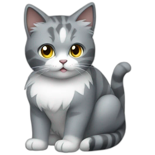 Sitting-bicolor-cat-ice-pokemon emoji