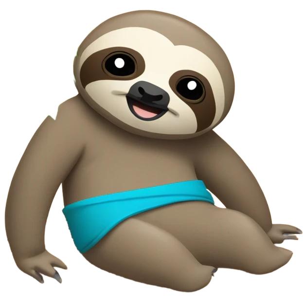 Sloth on beach emoji