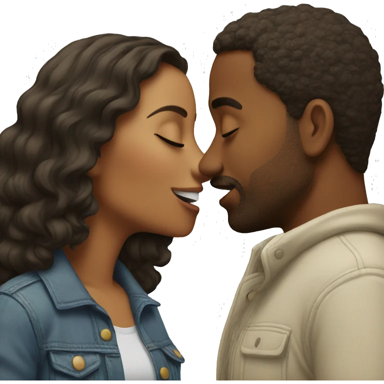Couple kissing emoji