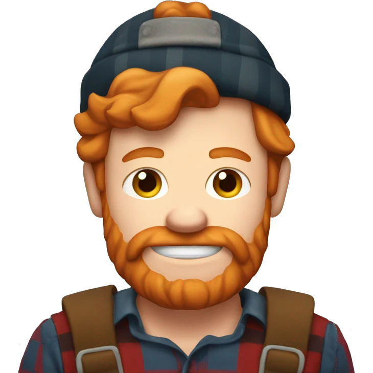 ginger lumberjack blusshing emoji