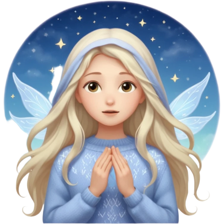 คาแรกเตอร์: ละมุน อาร์ต ๆ อินกับโลกส่วนตัว
ลุคอิโมจิ:

ตาวิ้ง ๆ เหมือนมีหมอกบาง

ผมปล่อยยาวพลิ้ว

เสื้อไหมพรม / ชุดโทนอ่อน
ผิวขาว

ท่ามองฟ้า / กอดแก้มตัวเอง
ฟีล: dreamy, soft light, fairy vibe emoji