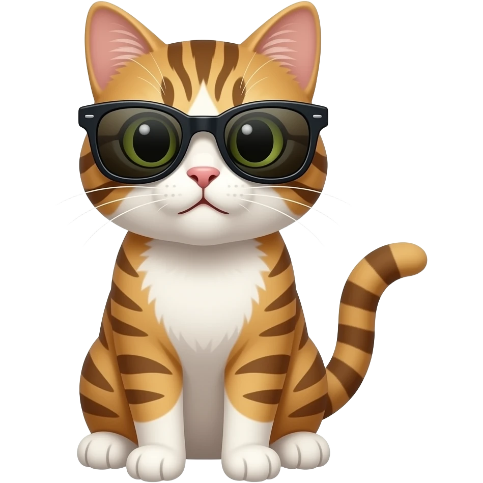 Cat wearing sunglasses emoji