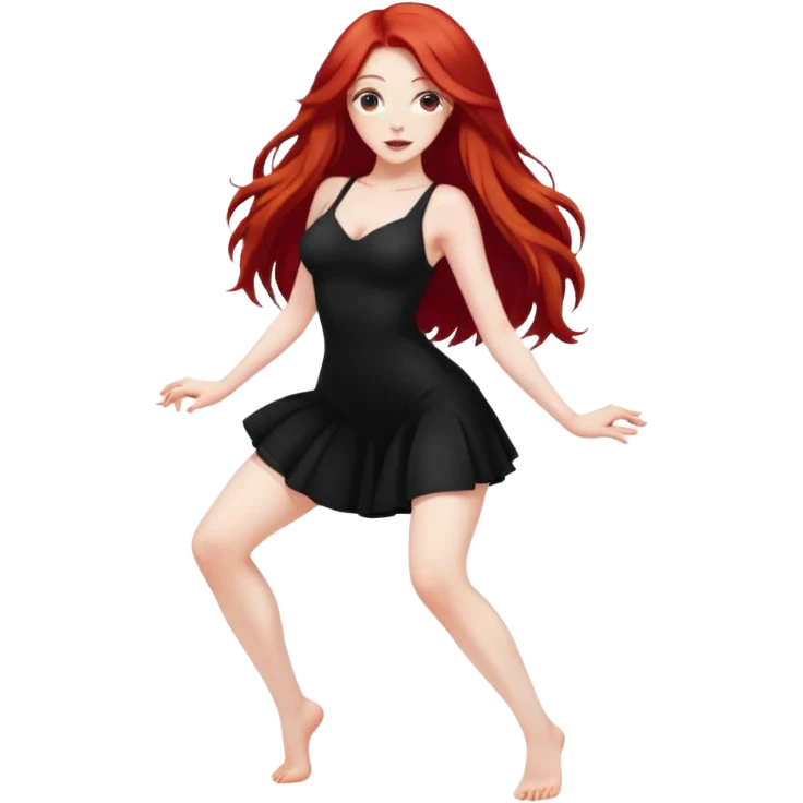 Sexy Excite long haired redhead twerk emoji