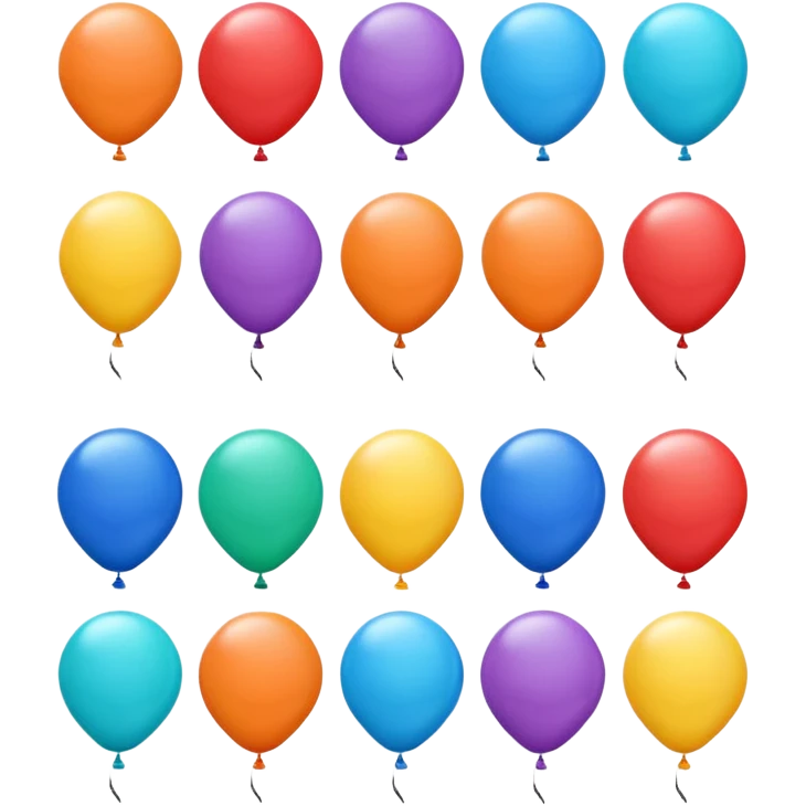 colorful balloons emoji