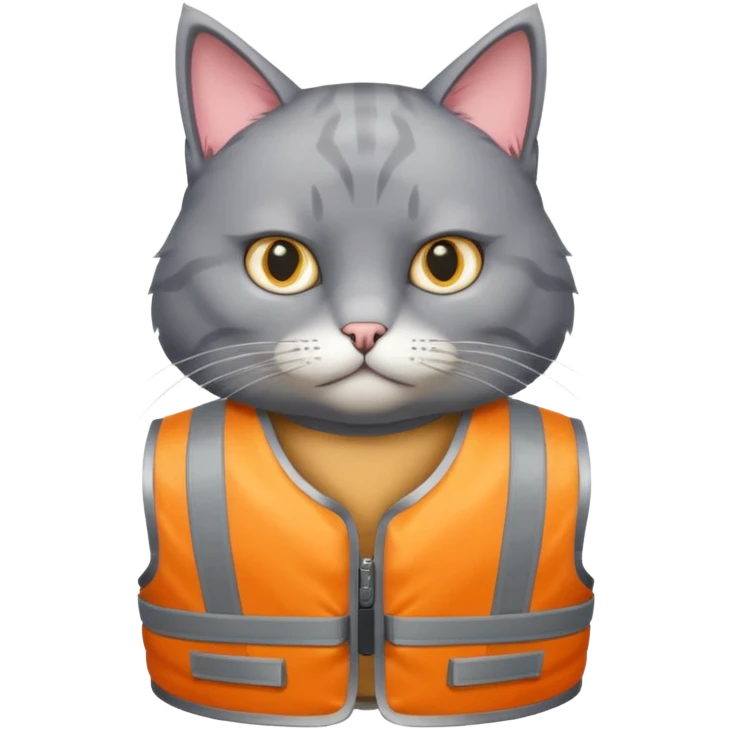 Cat wearing bullet proof emoji