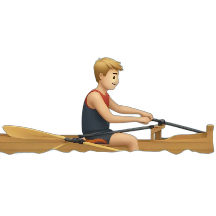 A boy rowing emoji