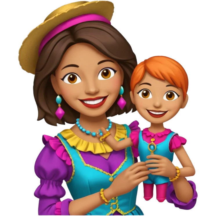 Street Puppet Performer woman emoji