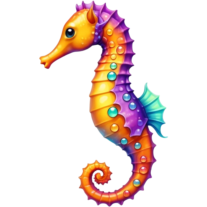 Detailed and Cute seahorse emoji