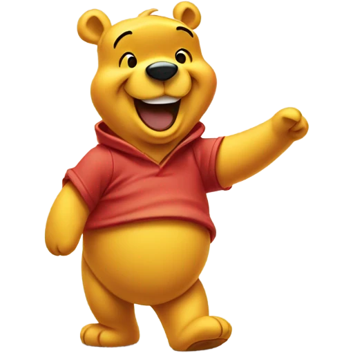 Winne the Pooh waving emoji