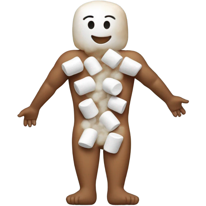 Marshmallow on human body  emoji