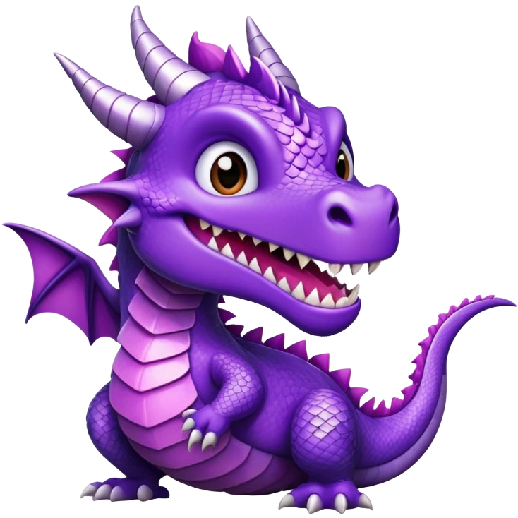 Happy purple dragon emoji
