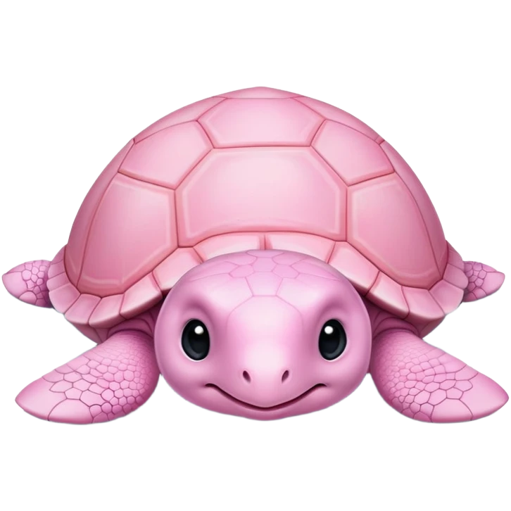 light pink turtle, cute, adorable, looks like a stuffed animal with no details in skin emoji
