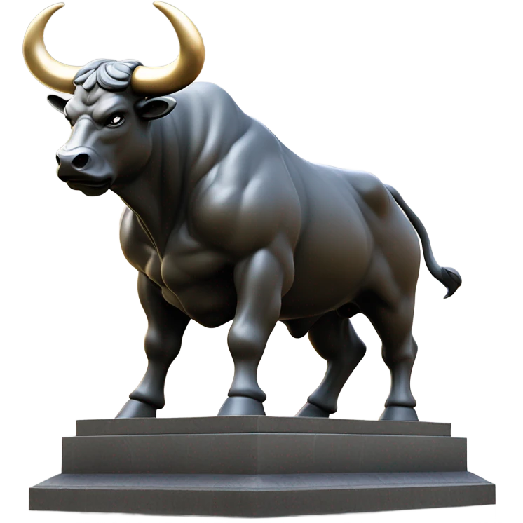 charging bull statue emoji