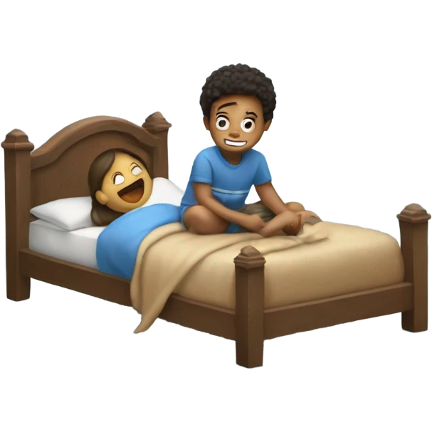 un niño jugando con una matraca  emoji