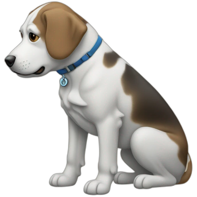 Un chien qui untilise un ordinateur emoji