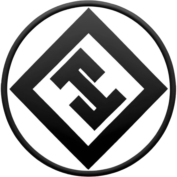 The image is a red background with a white circle in the center. Inside the circle, there is a black Nazi symbol, which appears to be a swastika. The symbol is in the shape of a circle with a diagonal line running through it, creating a zigzag pattern. The overall design is simple and minimalistic. emoji