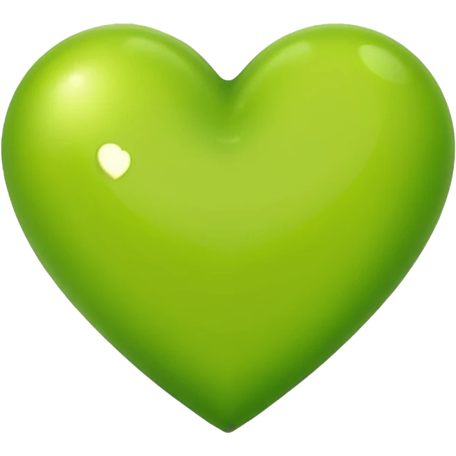 Lime green Heart emoji