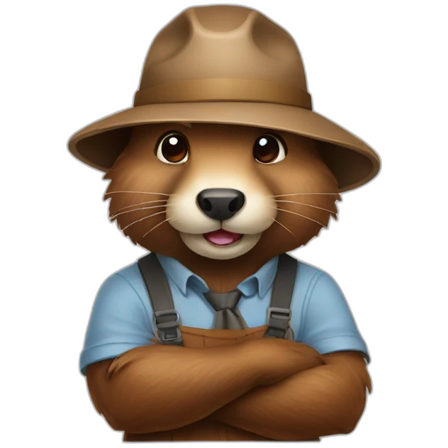 working beaver emoji