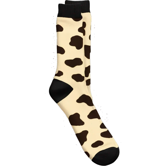 Cowprint socks  emoji