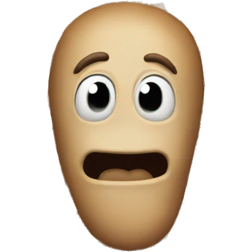 Peanut making freaky face emoji