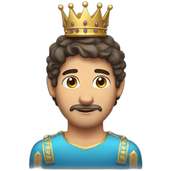 argentinian male with a crown on his head emoji